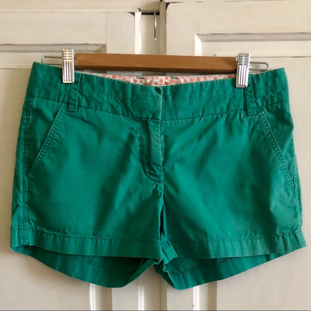 J. Crew jade green shorts